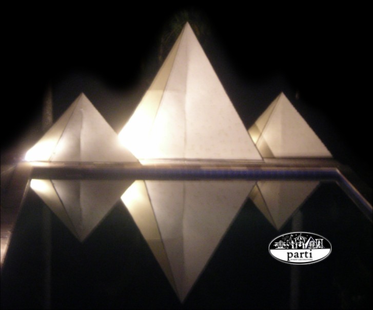 The Great Pyramids of Giza Stage Prop by PARTI - Australia's Premier Prop Hire and Event Decorating Service