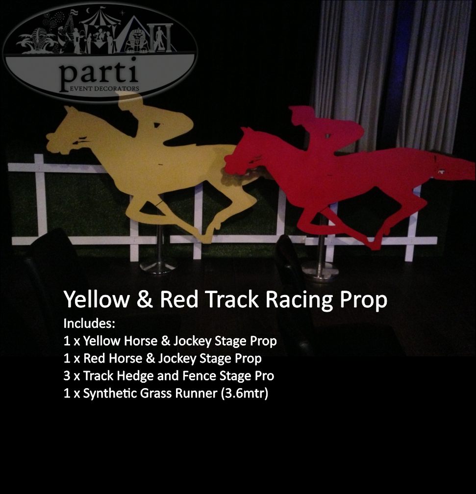 Red & Yellow Track Racing Prop by Parti Theme Events